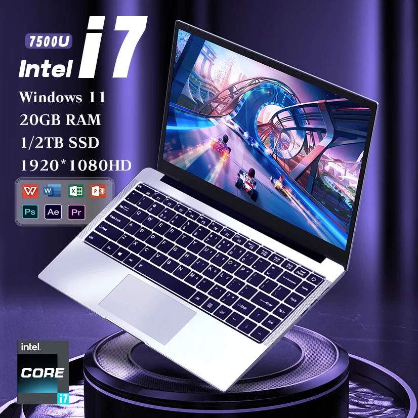 Ноутбук с Windows 11, Intel Core i7 7500U 2024, 20 Гб ОЗУ, 1 ТБ SSD ...