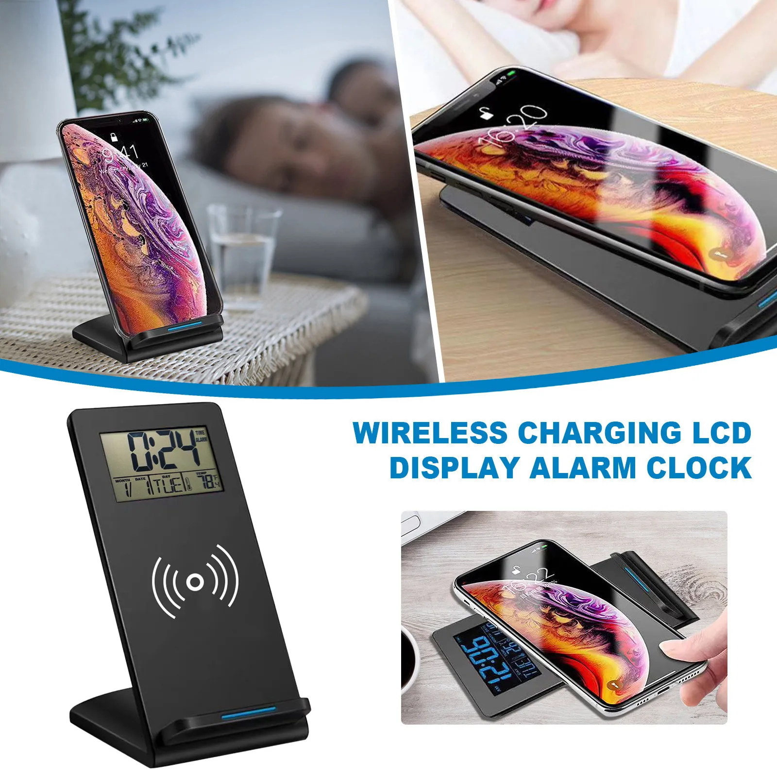 

LED Temperature Display Constant Wireless Clock Alarm Kitchen Timer Loud Light Countdown Clock Timer Digital Clock