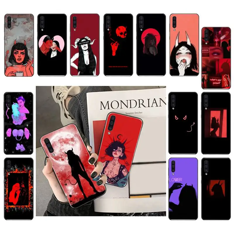 

Sexy Devil Woman Phone Case For Samsung A41 A31 A50 A32 A11 A12 A02 A52 A21 M31 A72 A51 A70 A71 A21S