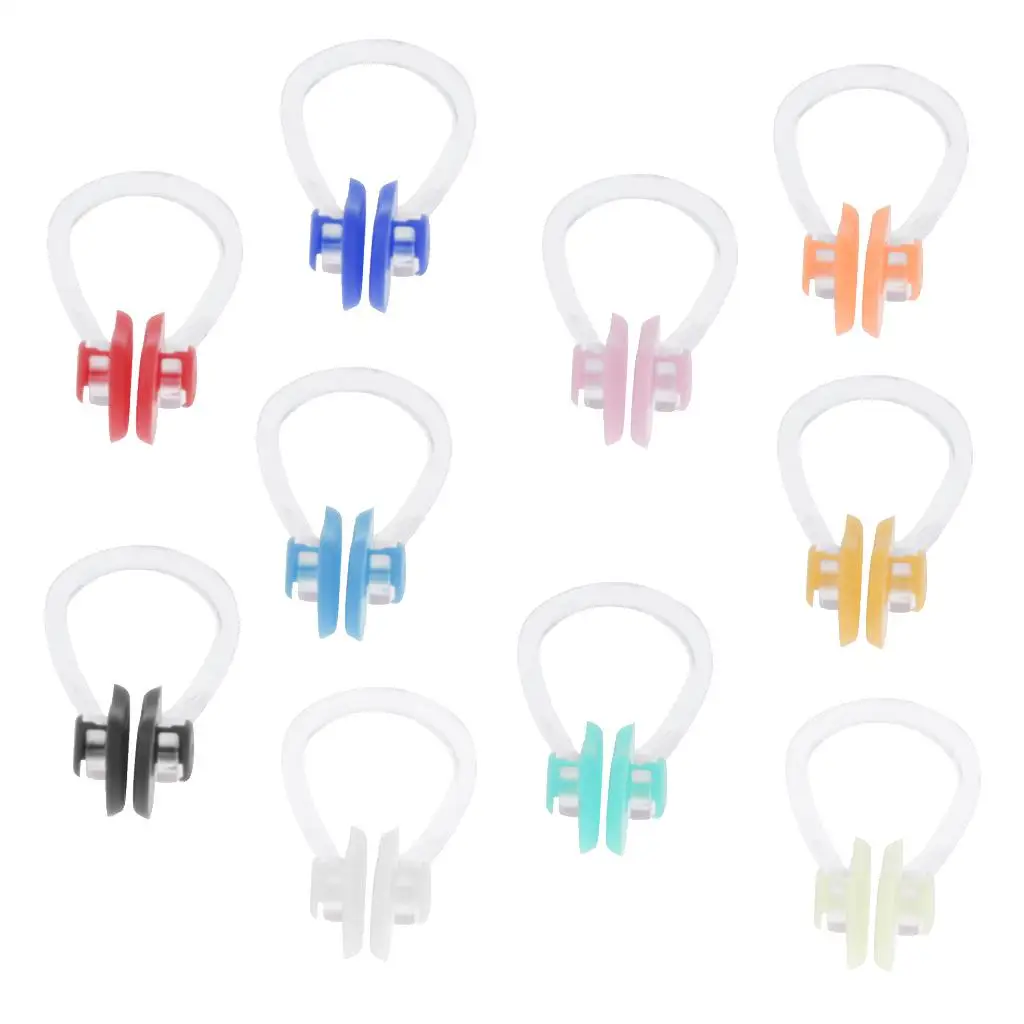 

10 Pieces Nose Clip Nose Clip Multi-colored Breathing Exercises Clip with