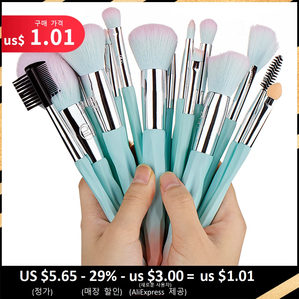 

FLD 5/7 Makeup Brushes Tool Set Cosmetic Powder Eye Shadow Foundation Blush Blending Beauty Crystal Make Up Brush Maquiagem