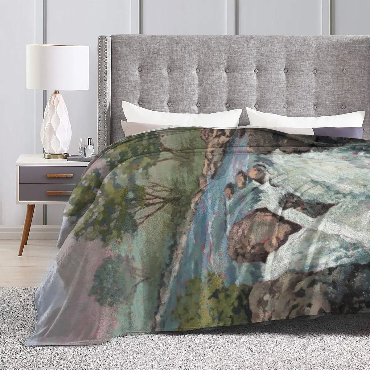 Водопад в шотландских хайлендесах возле глико от Tracey Pacitti ультрамягкое одеяло из