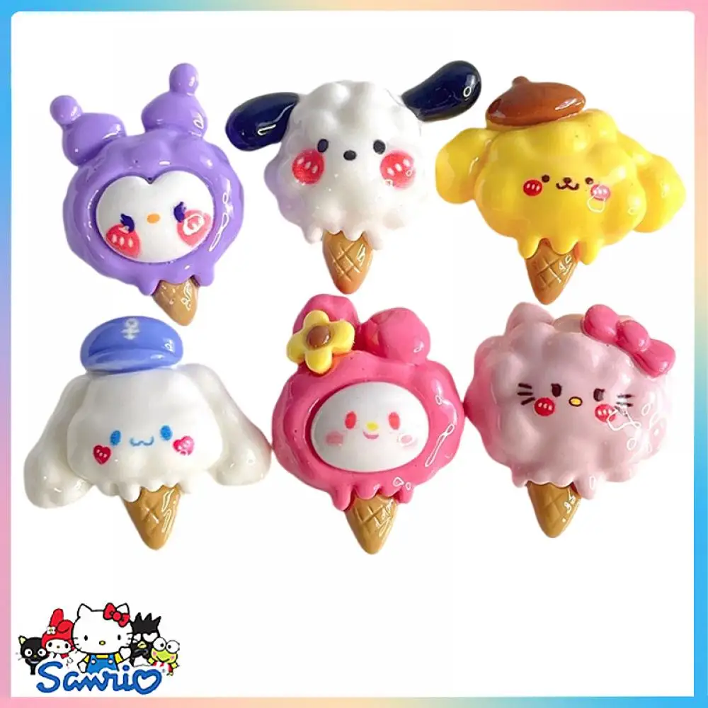 

5Pcs Cartoon Sanrios Hello Kitty Accessories Kuromi Cinnamoroll Melody Pompompurin Pochacco Charms Diy Series Kawaii Anime Toys