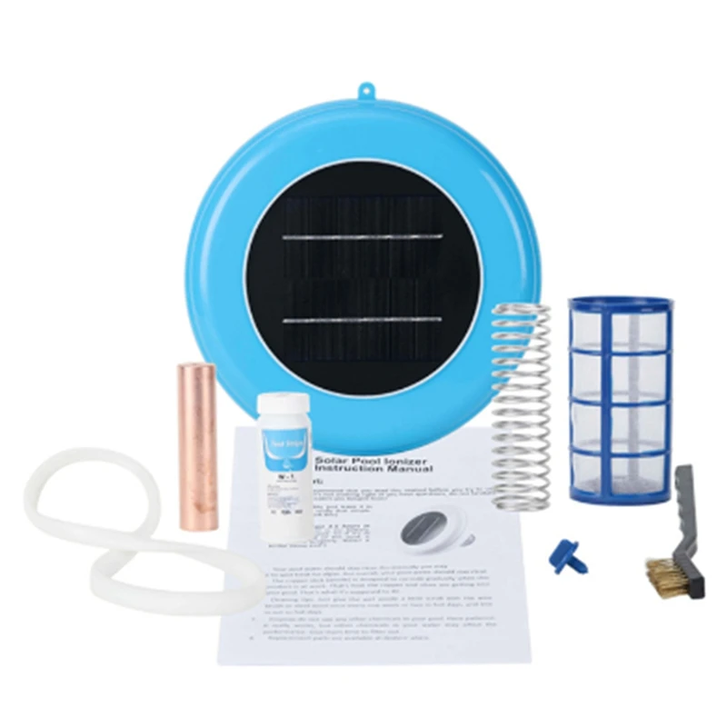 

Ионизатор для бассейна на солнечной батарее, медный, серебристый, ионный очиститель для бассейна, устойчивый к водорослям, уличный очиститель для плавания с низким содержанием хлора