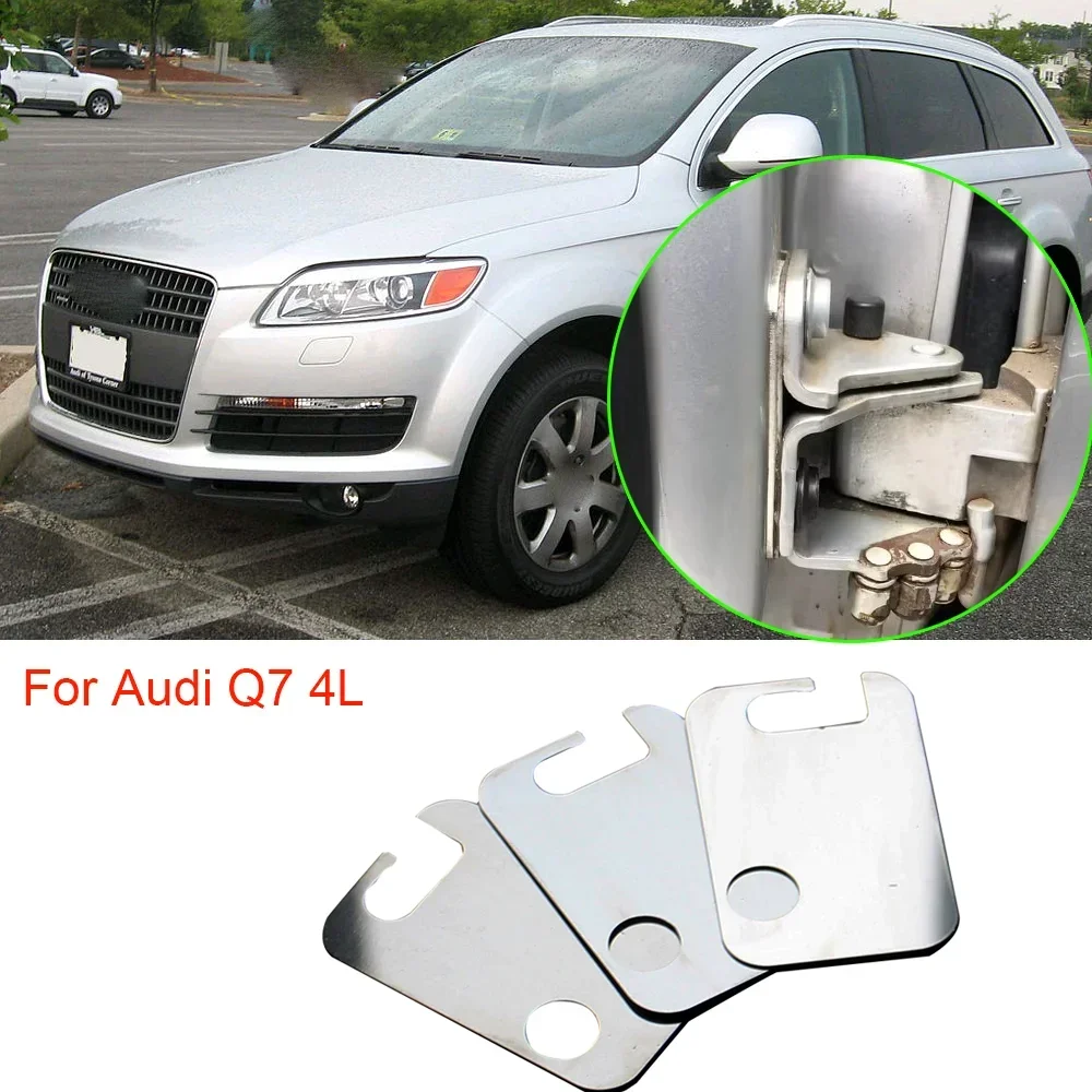 

3X для Audi Q7 4L 2006 2007 2008 2009 2010 2011 2012-2015 автомобильная передняя нижняя дверная петля, шайба, прокладка, ремонт провисания двери