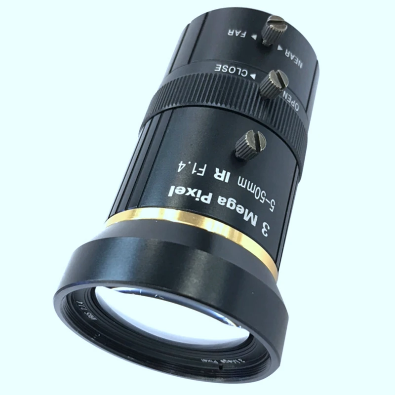 

NEW-CCTV Lens 5-50mm Varifocal Zoom Lenses 3.0 Megapixel Manual Iris 1/2.7inch F1.4 CS Mount for Surveillance Camera