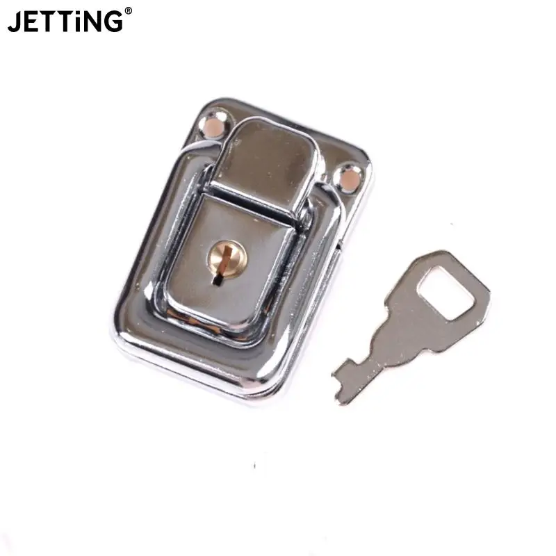 

1set Cabinet Box Square Lock With Key Spring Latch Catch Toggle Locks Mild Steel Hasp For Sliding Door Window Hardware