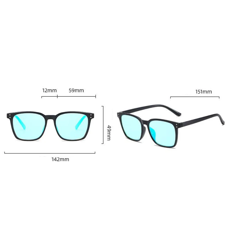 Очки мужские с защитой UV400 корректирующие слепота красные зеленые TR90 для улицы