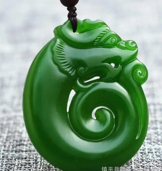 

Зеленая, белая статуя дракона, коллекция натуральных камней, ручная резьба, ювелирные изделия, модный амулет, подарки для мужчин и женщин