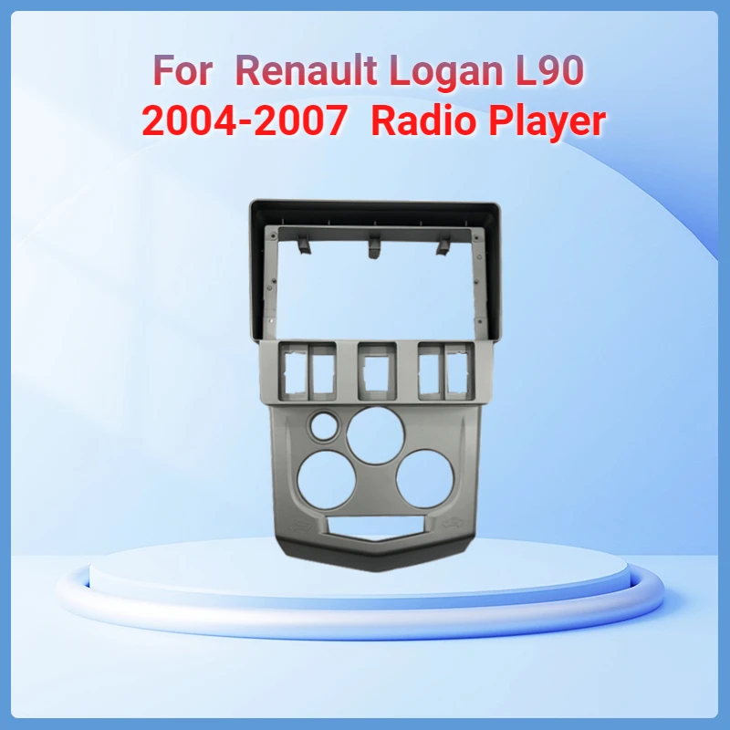 

1-2Din Car DVD Frame Plug Audio Fitting Adaptor Dash Trim Kits Facia Panel 9inch For Renault Logan L90 2004-2007 Radio Player