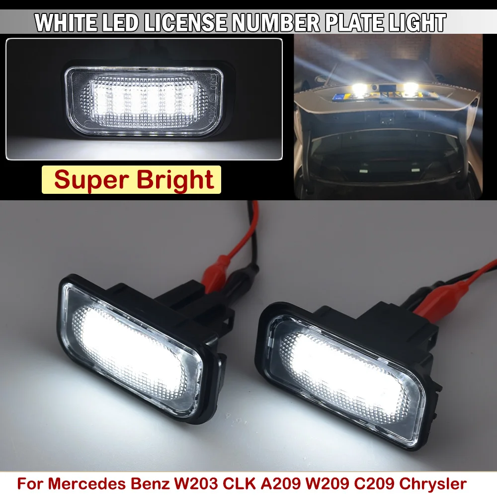 

2x для Mercedes Benz C CLK Class W203 C209 W209 Canbus светодиодный ные подсветки номерного знака автомобильные лампы с номером без ошибок