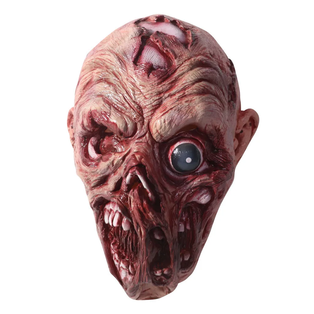 

Halloween Cosplay Masken Headgear Party Scary Silicone Wrinkle Woman Man Face Horror Devil Novelty Head Supplies Mask