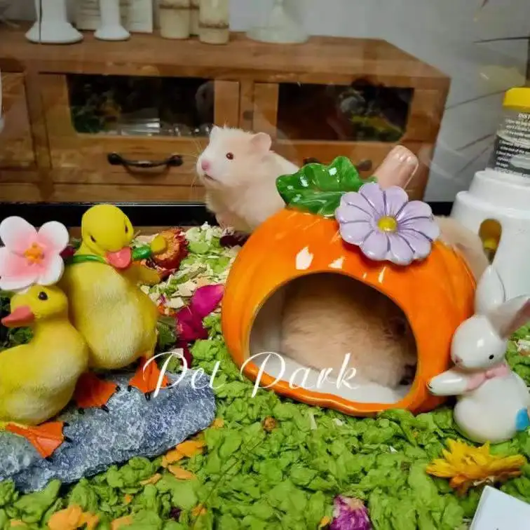 Симпатичный дизайн Керамическая Тыква маленькие животные хомяки крыса клетка