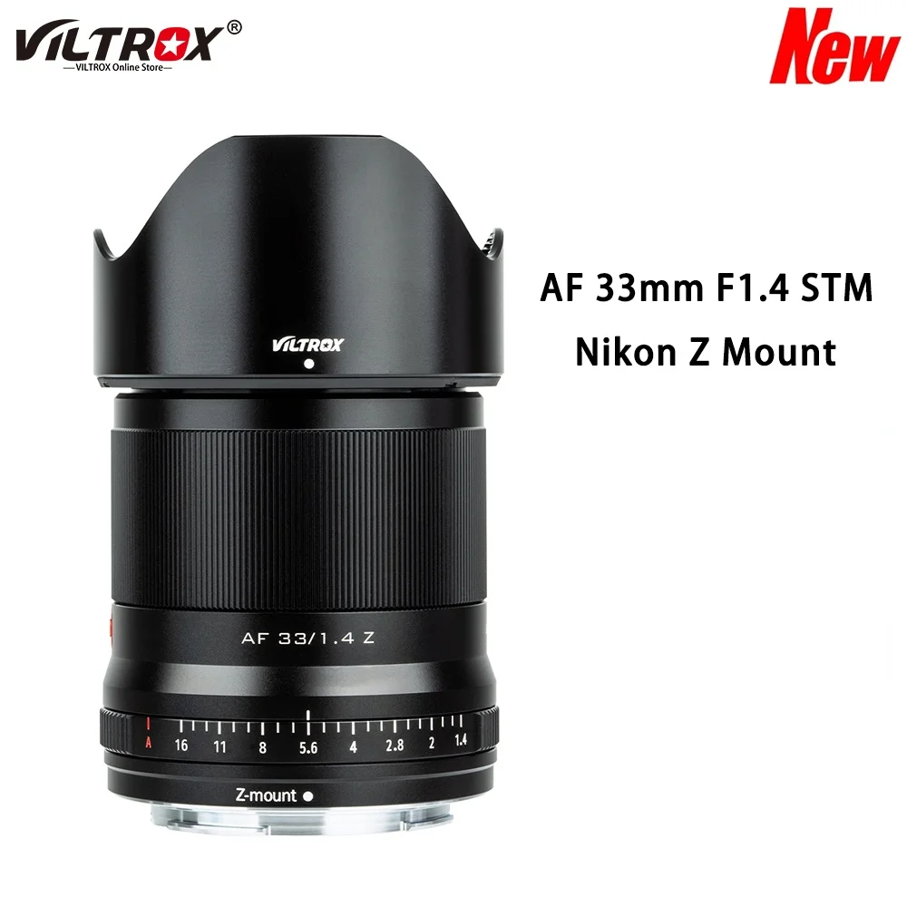 

Объектив Viltrox 33 мм F1.4 с автофокусом, объектив с большой апертурой для портретной съемки, объектив для Nikon Z Mount lesn Zfc Z5 Z6 Z7 II Z50, объектив для каме...
