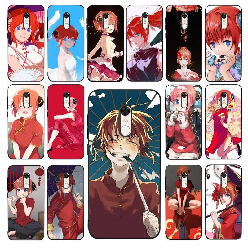 

MaiYaCa Gintama kagura Phone Case for Redmi 5 6 7 8 9 A 5plus K20 4X 6 cover