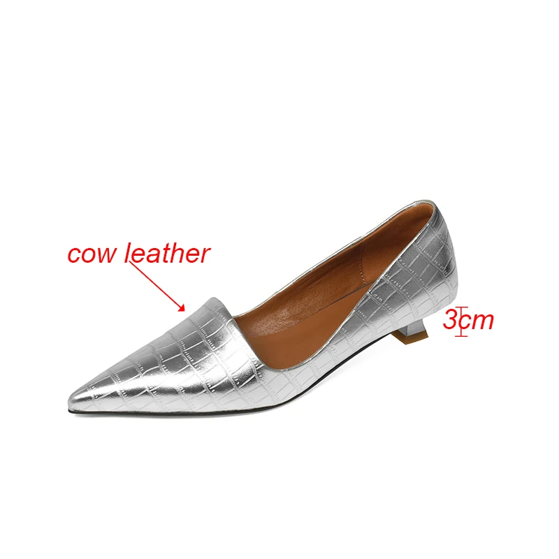 Cialisa Pointed Toe Women Shoes 2023 Spring Pumps Genuine Leather Handmade Party Dress Low Heels Female Footwear Size 33-40 New