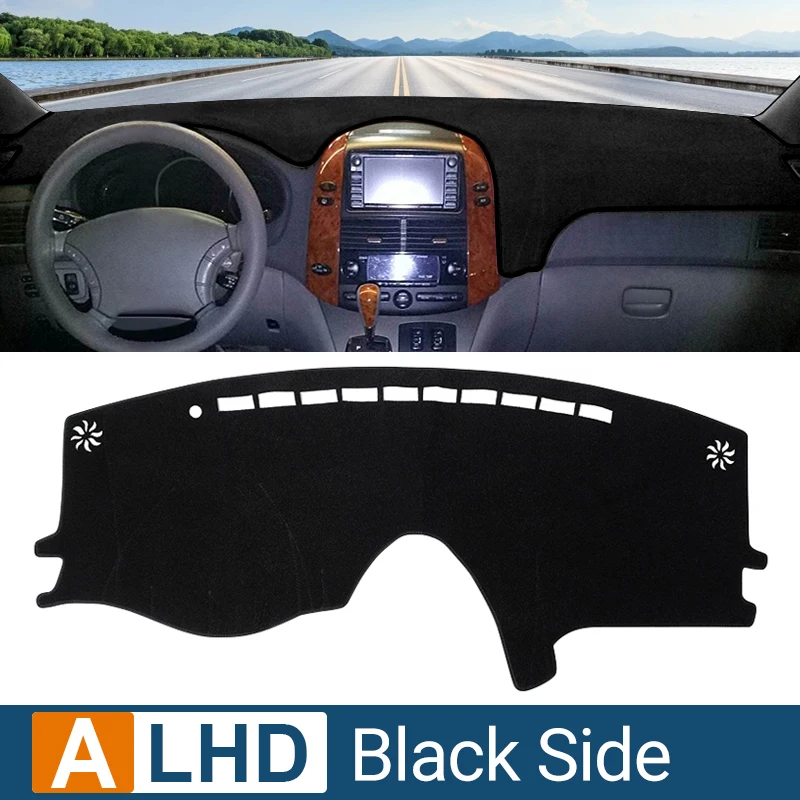 

Для Toyota Sienna XL20 2004 2005 2006 2007 2008 2009 2010 чехол для приборной панели автомобиля, коврик для приборной панели, солнцезащитный козырек, нескользящая накладка, аксессуары