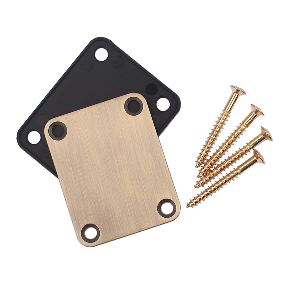 

2pcs GV116 Electric Guitar Neck Plate Bass Guitar Neck Strength Connecting Board Joint Plate with 4 Screws