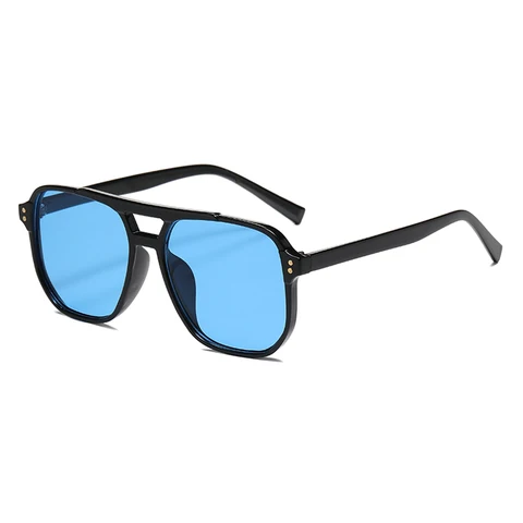 Мужские и женские модные поляризационные антибликовые очки LongKeeper, женские ретро квадратные плоские солнцезащитные очки с двойным лучом