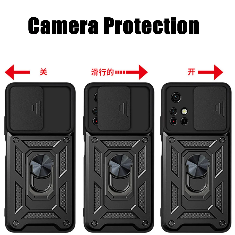 

For POCO M4 Pro Case Camera protect Cover for POCO M4 Pro M3 Pro 5G POCO F3 Armor Ring Coque for POCO X3 Pro X3 NFC POCO M3 C3