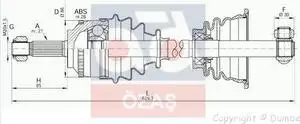 

655397 для оси слева 98-03 KANGOO-CLIO + ABS «17-»