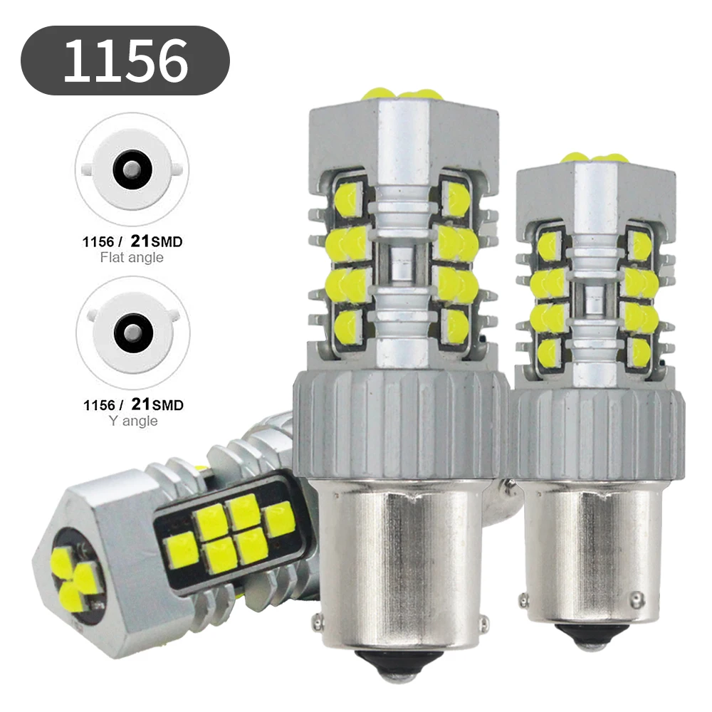 Комплект Из 2 Автомобильных Сигнальных Ламп Canbus 1156 P21W BA15S 3030 21SMD Задний Фонарь