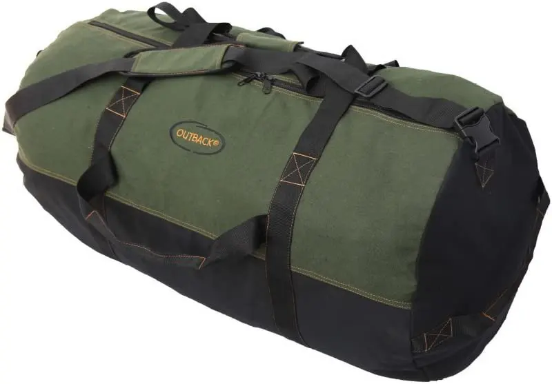 Cotton Canvas Shoulder Duffle Bag, Tote with Straps Great for Sports, Gym, Work, Every day, Travel, Camping, Hiking, Overnight,
