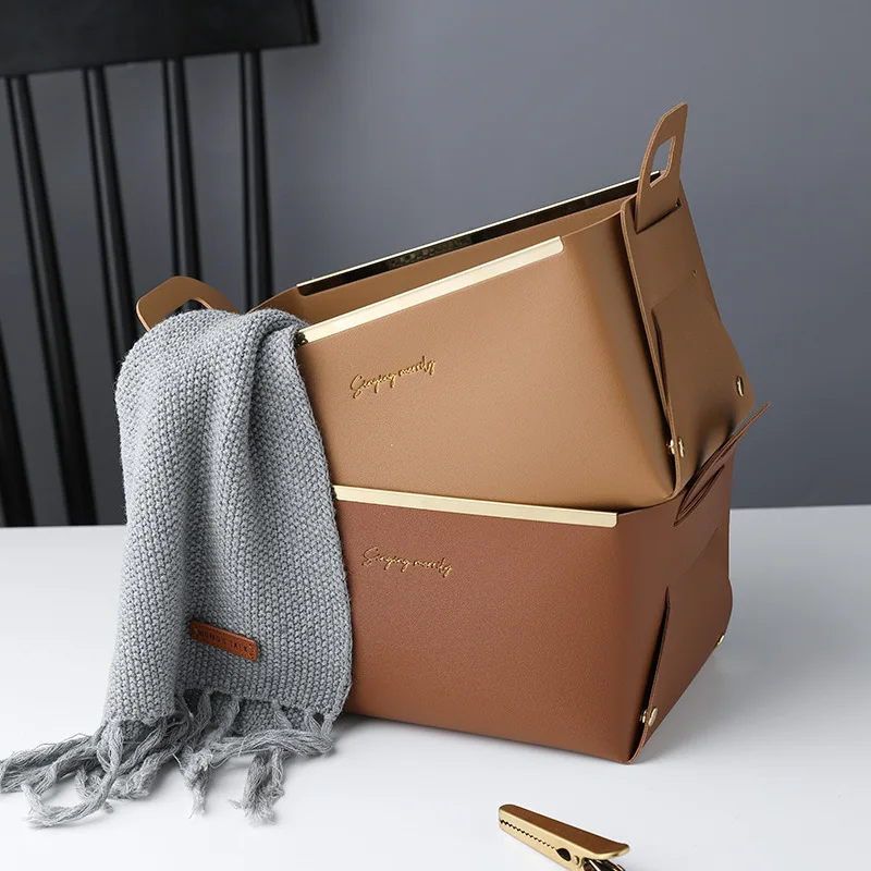 

Jul2085 Home Creative Folding Belt Putting Hand Cosmetics Storage Basket Insurance Box