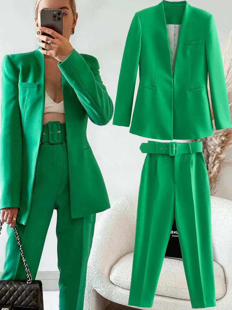 

Женский облегающий Блейзер на одной пуговице, винтажный однотонный пиджак с длинным рукавом, шикарные женские топы, 2022