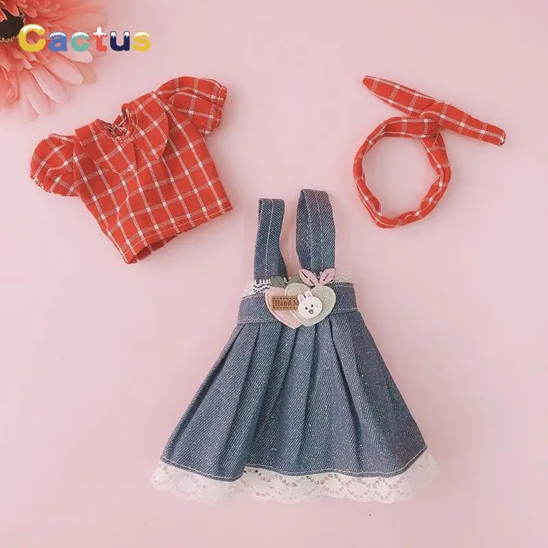 

1/6 Одежда для куклы Bjd 30 см, аксессуары для игрушек, Студенческая одежда, клетчатая юбка, модное платье с шапочкой, одежда для девочек, платье ...