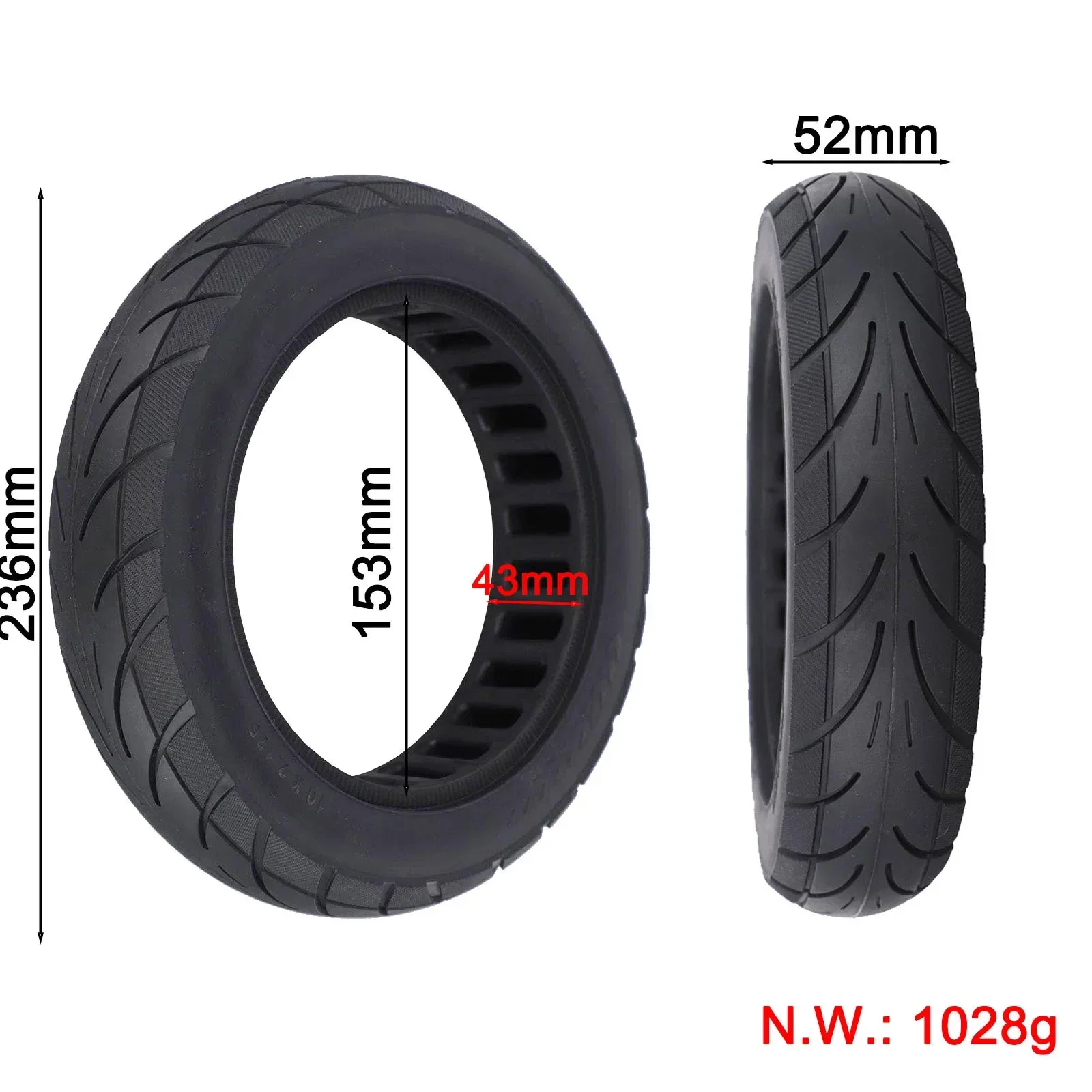 10-дюймовая твердая шина 10*2 125 противопрокольная противоплоская резиновая для