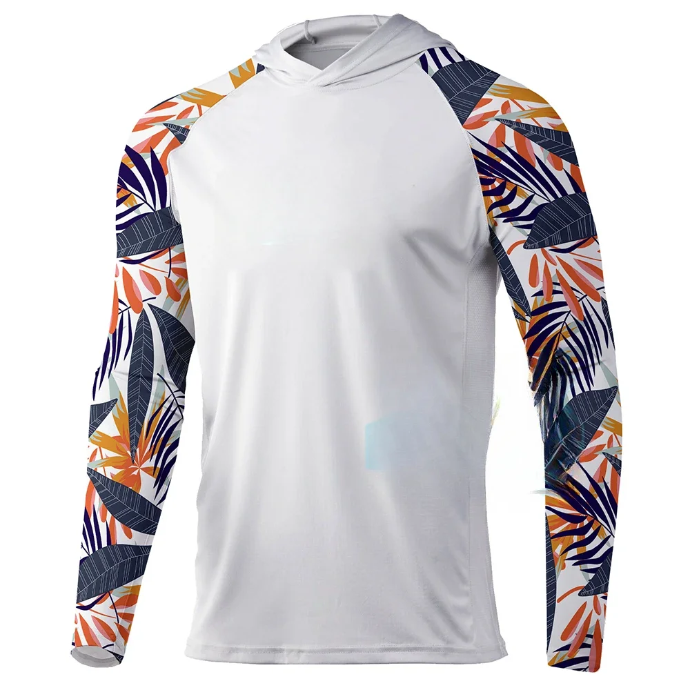 Рубашка для рыбалки с капюшоном и длинным рукавом защитой от ультрафиолета