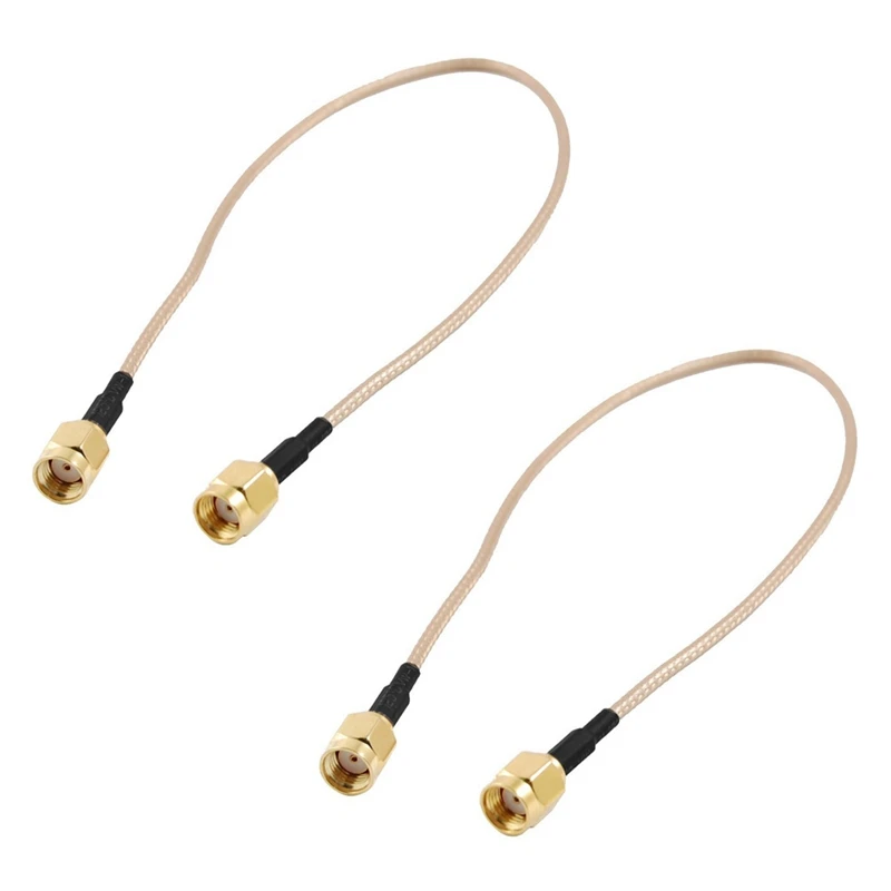 

2X 12 Inch RP-SMA Female To RP SMA Female Plug RF Pigtail Cable RG316