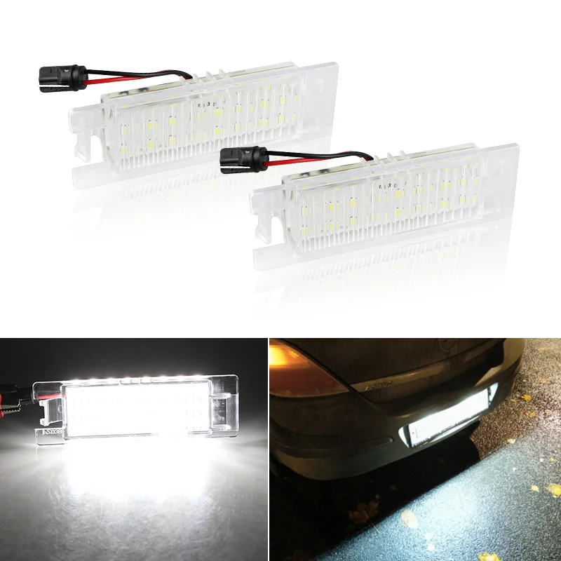 

2Pcs LED Number License Plate Light Lamps For Opel Astra K J H Corsa D E C Meriva A B Vectra C Zafira B Insignia Adam or Vauxhal