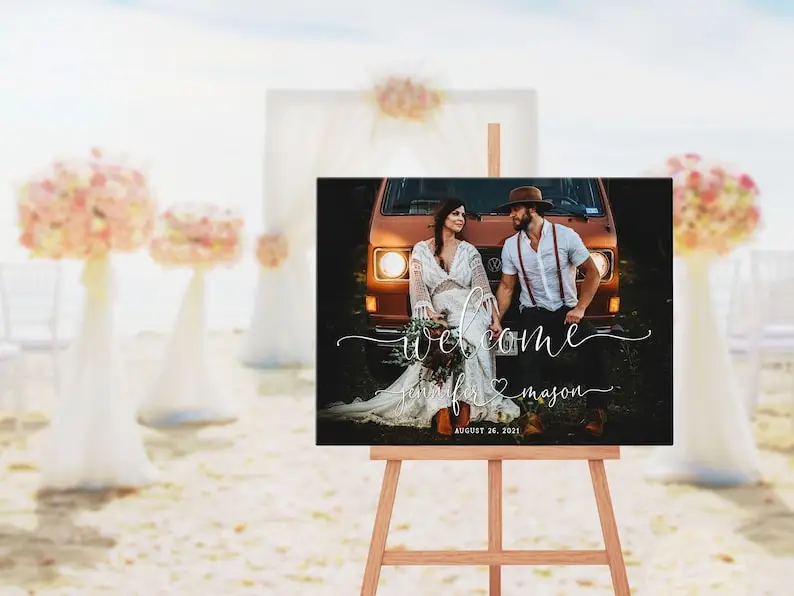 Индивидуальная фотография холст приветственная Свадебная вывеска Свадебный