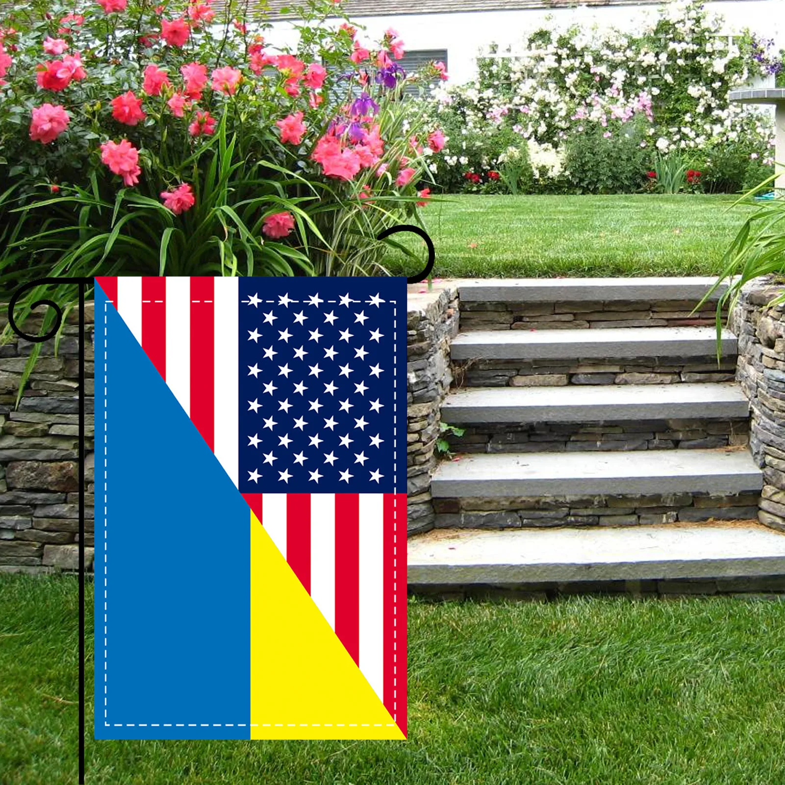

Ukrainian Garden Flag Nationality Ukraine Garden Flag Ukraine US Friendship Garden Flag Celebration Parade Anniversary