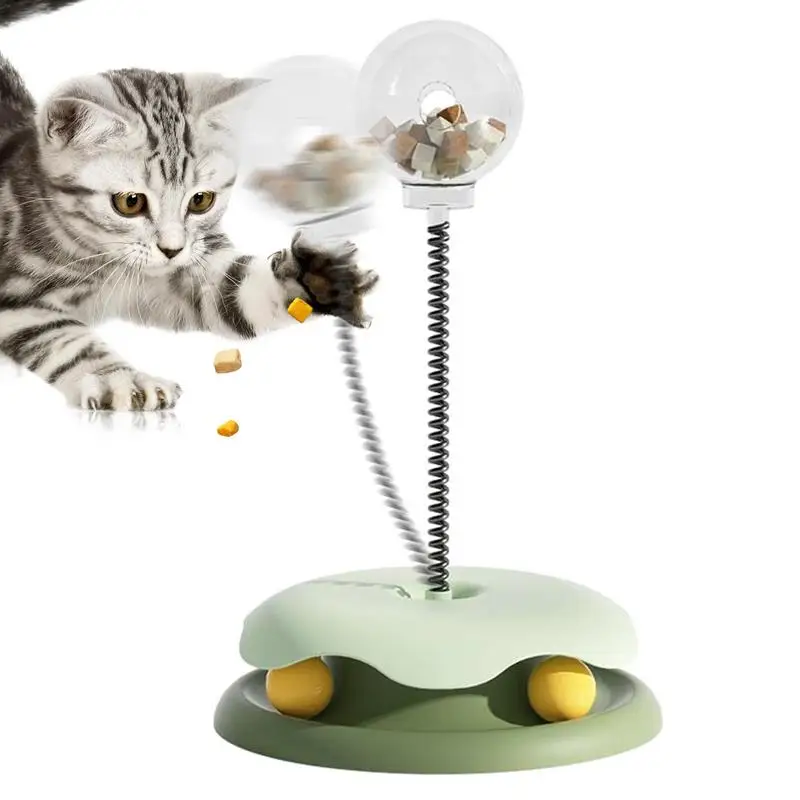 

Interactive Cat Toys Cat Feeder Toy Stable Cat Feeder Toy Detachable 360 Degrees Shaking Leakage Food Ball With Non-Slip Pad