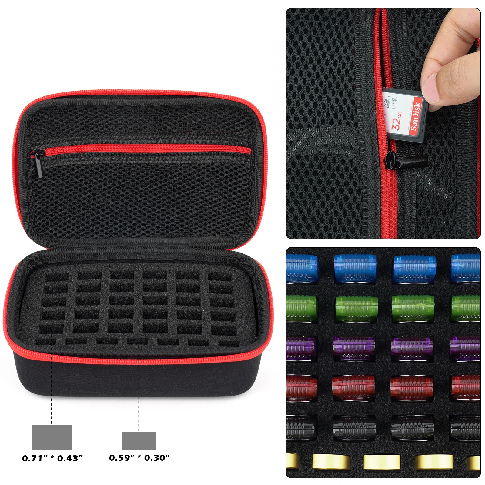 Фото Чехол для флэш-накопителя USB, сумка-органайзер для карты памяти SD SDXC SDHC, коробка для большого пальца для SanDisk SamData Samsung TOPESEL №2
