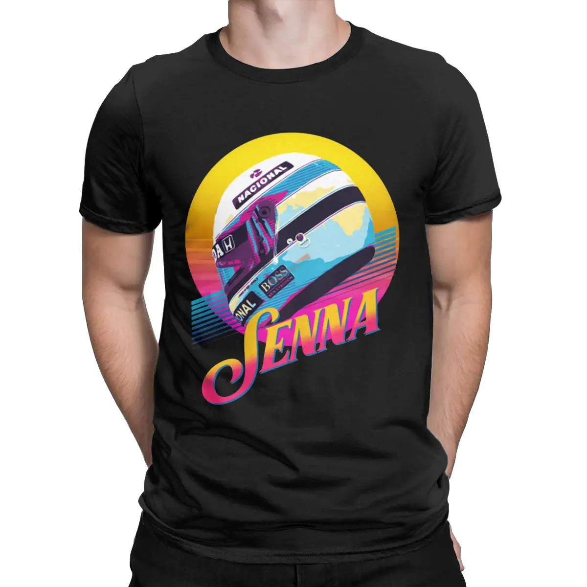

Brazilian Racer Ayrton Senna T-Shirts for Men Women Vintage 100% Cotton Tee Shirt O Neck Short Sleeve T Shirt Printed Tops