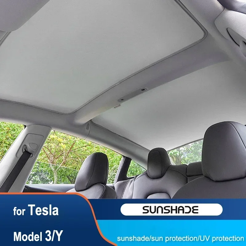 Фото Для Tesla Model 3Y передний и задний люк, солнцезащитный козырек на окно, автоматическая крыша, лобовое стекло, просвет, солнцезащитный козырек, солнцезащитные козырьки, аксессуары №2