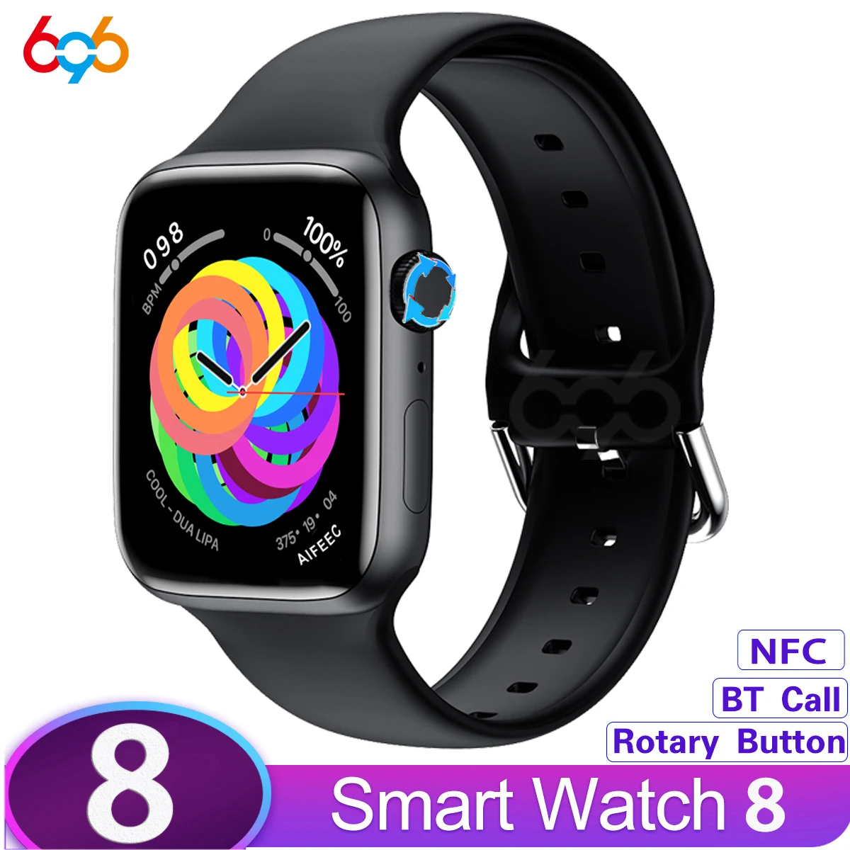 

Smart Watch Series 8 Blue Tooth Call IWO 8 W28Pro IP68 Waterproof Smartwatch Man Woman 1.95" HD Screen Blood Pressure SpO2 Sport