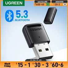 UGREEN Bluetooth Adapter for PC USB Bluetooth 5.0 Receiver Dongle Wireless Computer Adapter For Mouse Keyboard Windows 11/10/8.1