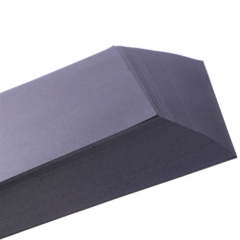 50 листов бумаги из чистой древесной целлюлозы формата А3/А4 черная картонная