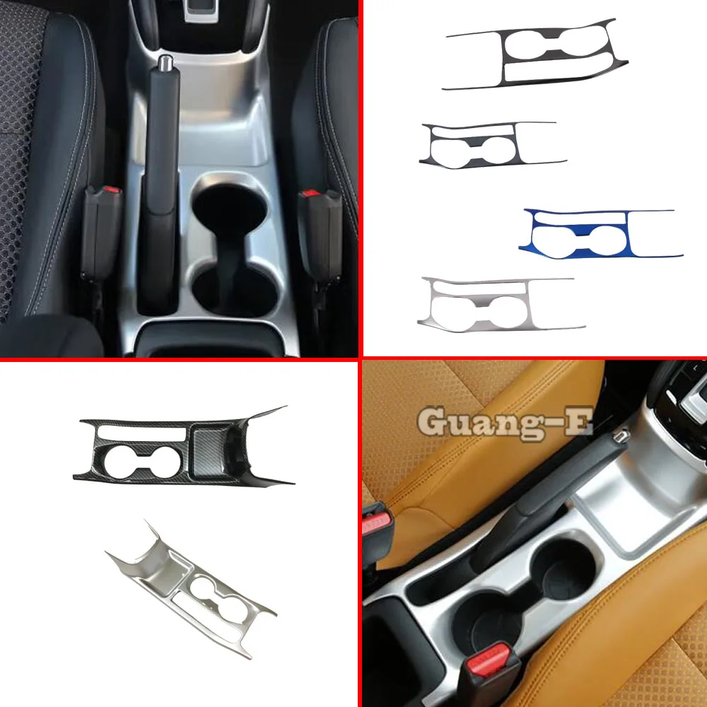 

Car ABS Chrome/Carbon Fiber Middle Front Shift Stall Paddles Cup Frame Trim Hoods For Nissan Kicks 2017 2018 2019 2020