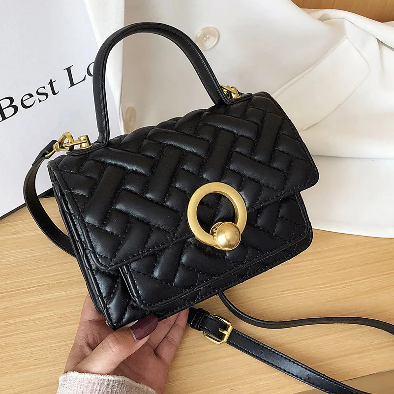 

Fashion Sewing Thread Pu Leather Crossbody Sling Bags For Women 2022 Ladies Handbags And Purses Shoulder Bag With Short Handle