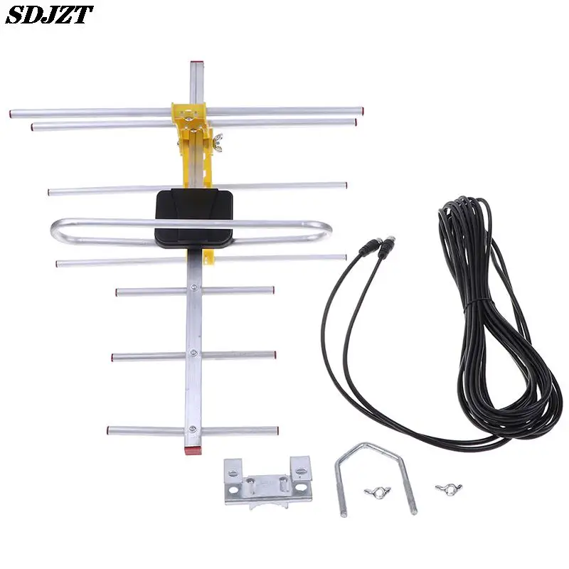 

1pc Outdoor 100Mile Amplified 8 Yagi Antenna 10dB Long Range UHF/VHF/FM