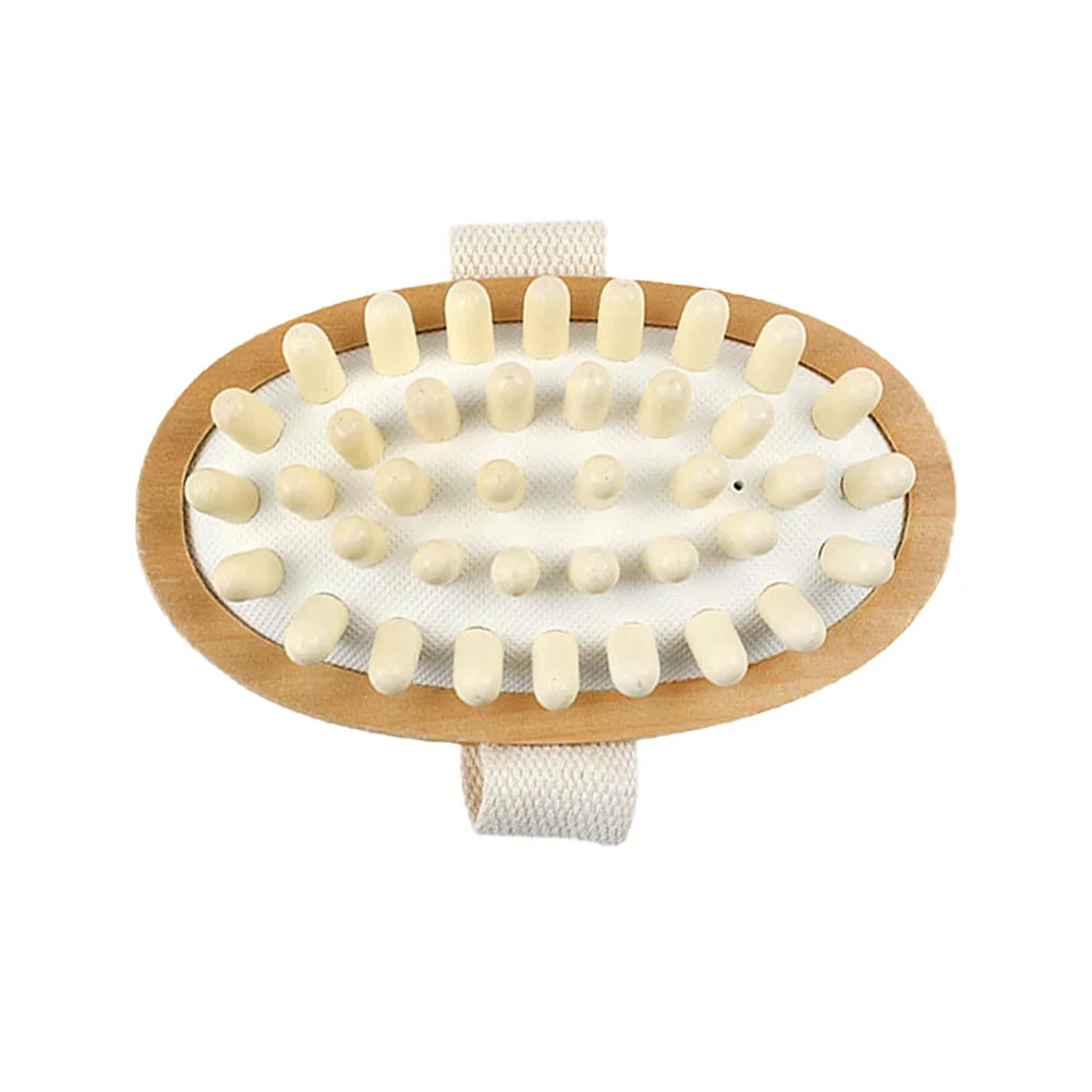 

Back Scrubber Wooden Massager Cellulite Remover Handheld Brush Cushion Body SPA