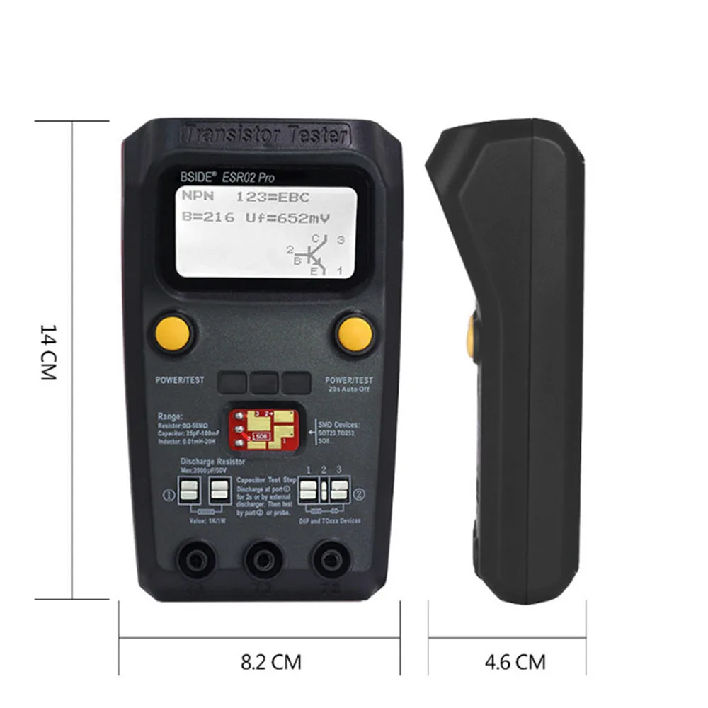 Многофункциональный транзистор ESR02pro Smart ESR/SMD измеритель емкости триода диодов