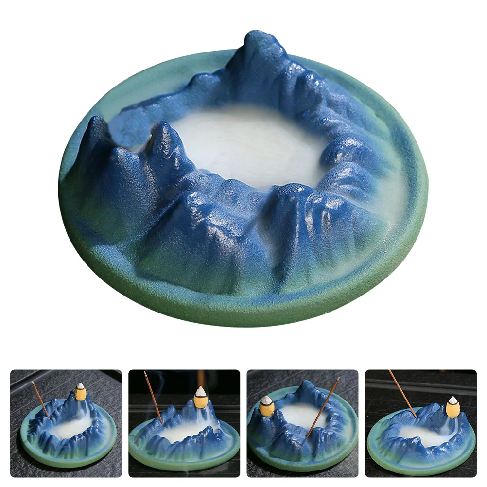 

Censer Holder Burner Backflow Stick Waterfall Ceramic Desktop Cone Mountain Aromatherapy Cones Porcelain Adornment Exquisite