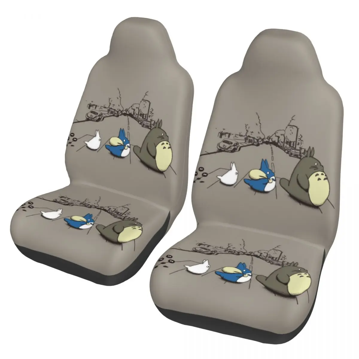 

Studio Ghibli Anime My Neighbor Totoro Car Seat Covers Universal for Cars SUV Van Hayao Miyazaki Bucket Seats Protector Covers